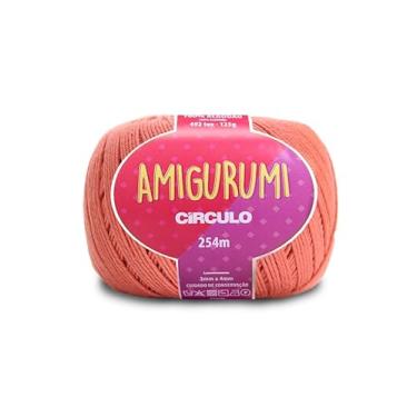 Imagem de Linha Fio Amigurumi Círculo 125g 254m 100 Algodão Mercerizado Crochê Tricô Artesanato Colorido (4093 - TAFETÁ)