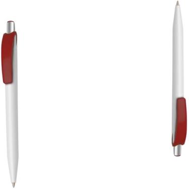 Imagem de Caneta Esferográfica Retrátil, Escrita Azul, Alumínio Reciclado, Refil Tipo Parker, Ponta Touch, Corpo Emborrachado, Ambidestro, Durável (Kit 2 Vermelho)