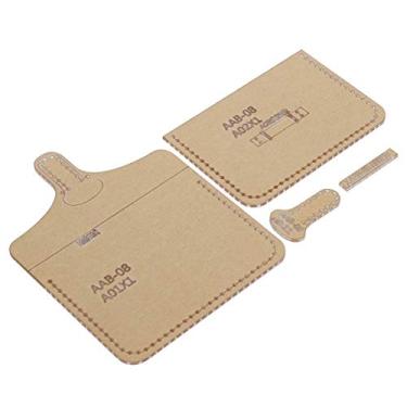Imagem de Zerodis Conjunto de Modelos de Artesanato Em Couro Faça você Mesmo, Ferramentas de Fabricação de Padrão Acrílico para Carteira, Porta-cartões, Bolsa, Kit de Arte e Artesanato para Fazer Bolsas