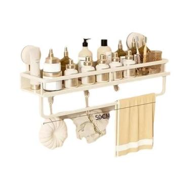 Imagem de Prateleira De Armazenamento Com Ventosas Para Banheiro, Organizador De