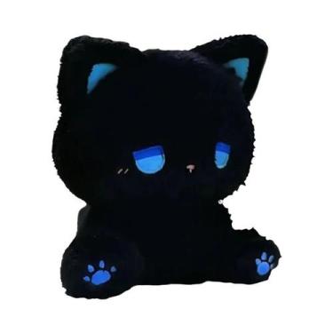 Imagem de Brinquedo De Pelúcia De Gato Preto E Branco Fofo, Boneco Macio Para Cr