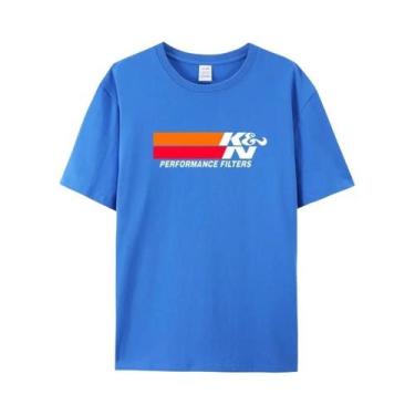 Imagem de Camiseta Masculina Vintage Harajuku De Algodão K&n, Filtro De Ar De Al