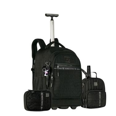 Imagem de Mochila Rodas Lancheira Estojo Box Rebecca Bonbon Meninas