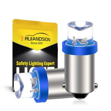 Imagem de Ruiandsion 2 lâmpadas de LED BA9S azuis 53 57 1895 64111 lâmpadas de LED para carro 12V para placa de carro com mapa de cúpula interior de carro e porta-luvas
