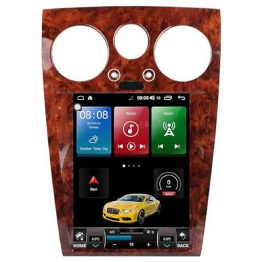 Imagem de Rádio automotivo para Bentley Continental GT Flying Spur 2005-2012, tela sensível ao toque estéreo Android de 12,1 polegadas, unidade de cabeça Carplay, 8 + 128 G