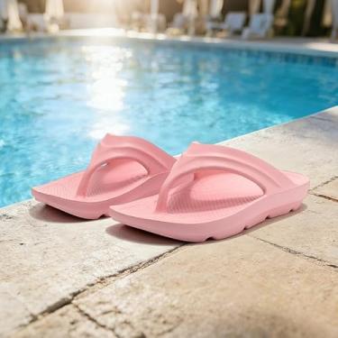 Imagem de Sandálias ortopédicas para mulheres e homens, suporte de arco para recuperação, chinelos macios de praia de verão, rosa, 4.5-5 Women/3-3.5 Men