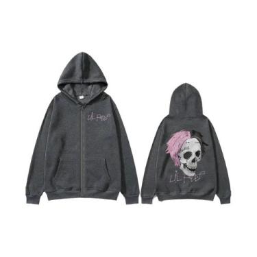 Imagem de Moletom Masculino Oversized Retro Hip-hop De Algodão Com Estampa Lil P