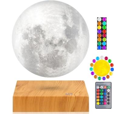 Imagem de VGAzer Lâmpada de lua levitante. Flutuante e girando no ar, lâmpada noturna para escritório, casa, decoração e presentes. Natal (16 cores)