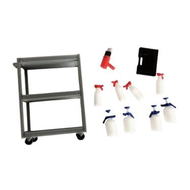 Imagem de Dynwave Carrinho de ferramentas em escala 1:18 para armazenamento, modelismo, artesanato, adereços fotográficos, itens colecionáveis, simulação de veículos, Style D