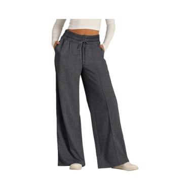 Imagem de Calças De Moletom De Cintura Alta Para Mulheres, Estilo Streetwear, La