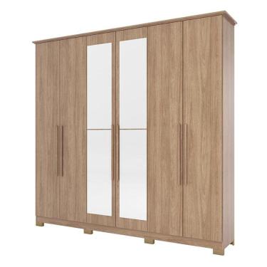 Imagem de Guarda Roupa Casal Colin Jequitibá Brilho com Espelho - Henn