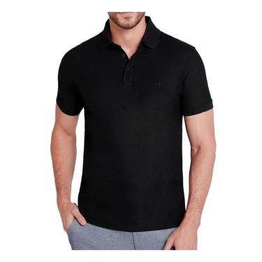 Imagem de Camisa Polo Masculina Dudalina MC Pima Preta - 08752379-Masculino