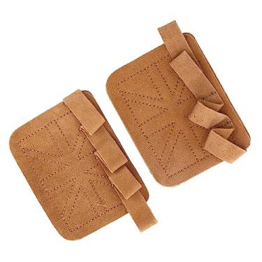 Imagem de SPYMINNPOO Almofadas de Aderência para Academia de Ginástica Espessadas de Camada Dupla de Couro de Vaca Com 4 Dedos Luvas de Treino de Ginástica para Treinamento de Exercícios de Levantamento de