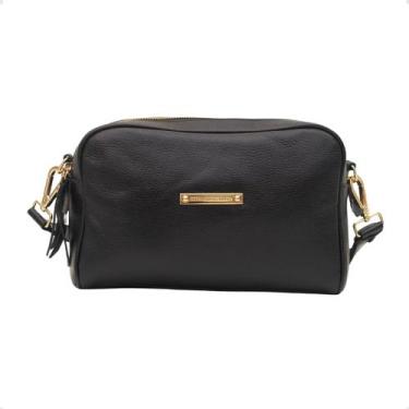 Imagem de Bolsa Retangular Transversal Dayane Magalhães Preta - DM, Preto, Preto