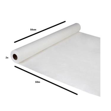 Imagem de Kit Papel Lençol P/ Maca Hospitalar Extra Luxo 2 Rolos - FOX, 50cm x 5