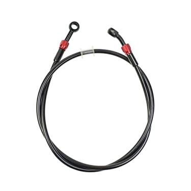 Imagem de Linha de freio de motocicleta Tubo de óleo de mangueira de freio de motocicleta AN3 Linha de freio trançada de aço inoxidável giratório Banjo Linha de mangueira de óleo de freio