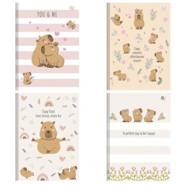 Imagem de Caderno Costurado Colegial 160 Folhas Capa Dura Sortido Capivara Pauta