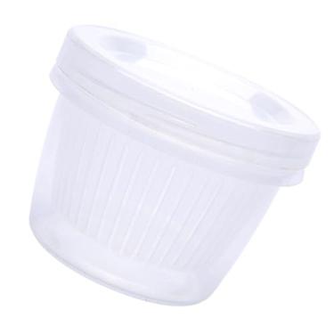 Imagem de Caixa de Armazenamento Cebola Verde Picada Container com Dreno Duas Camadas para Gengibre Alho e Legumes Geladeira Cozin