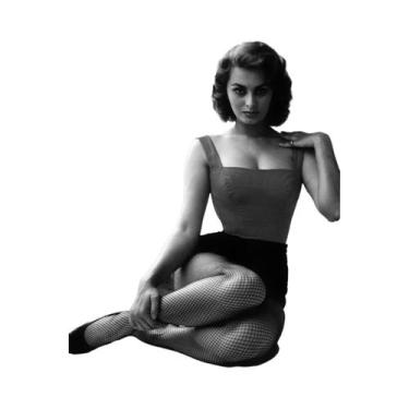Imagem de Pôster Vintage De Ator Fumando Em Preto E Branco, Impressão Em Tela Pa