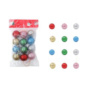 Imagem de Enfeites De Árvore De Natal 6/12 Peças Bolas Decorativas Penduradas Pa