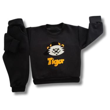 Imagem de Conjunto de Moletom Infantil Menino Bebê Flanelado Grosso Roupa de Fri