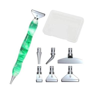 Imagem de Kit De Caneta Para Pintura Em Diamante 5D Com 6 Pontas Multifuncionais