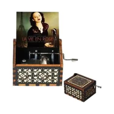 Imagem de Caixa De Música De Madeira Frozen Beauty And Beast, Caixa Musical Escu