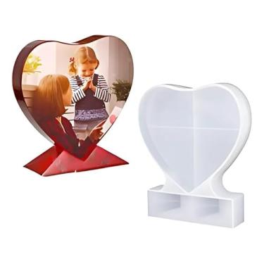Imagem de Molde de Silicone Coração para Resina Epóxi Forma Reutilizável para Artesanato, Decoração e Exposição