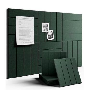 Imagem de Fluxynara Quadro de avisos grande de feltro 122 cm x 91 cm Alternativo para quadro de cortiça - pacote com 6 com 40 abas adesivas removíveis seguras, quadros de cortiça para paredes, quadro de cortiça