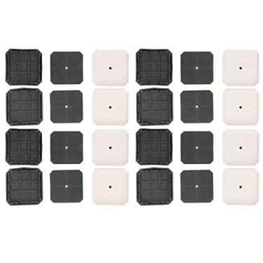 Imagem de Almofadas antivibração em forma de L, resistente, antiderrapante, cama, riser, pés, tapete estabilizador para máquina de lavar, móveis, plástico, borracha EVA, 8 peças