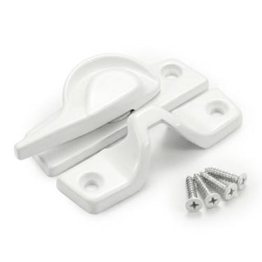 Imagem de Trava de janela para substituição de trava de janela Andersen, trava de faixa de metal e suporte para janela Andersen (1968 a 1994), branca
