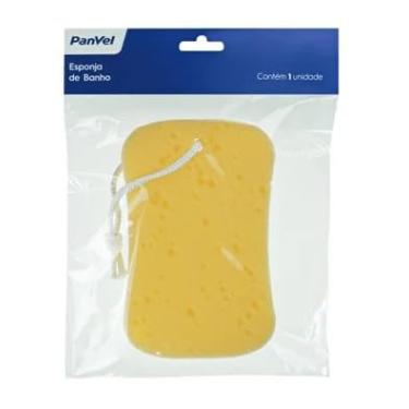 Imagem de Esponja Banho Adulta Amarela 1 Unidade Panvel Acessórios