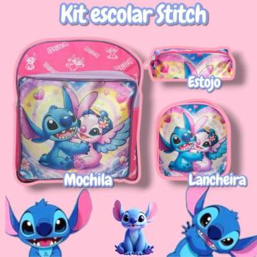 Imagem de Kit Mochila Bolsa Infantil Escolar Desenho Personagens Tam P - Plike