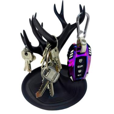 Imagem de Porta Chaves Expositor Preto 3D Objetos Chave Anel Enfeite
