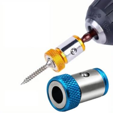 Imagem de Anel magnético de liga magnética anticorrosão adaptador de broca de troca rápida para casa, oficina, eletrônicos, projetos faça você mesmo, azul