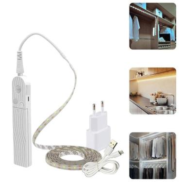 Imagem de Fita Led Luz  Branco Frio  3M Com Sensor De Presença + Fonte