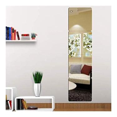 Imagem de Espelho de parede espelho sem moldura espelho de comprimento total decorativo banheiro decoração de parede espelho pendurado espelhos de parede espelho de vestir cantos arredondados espelho de parede