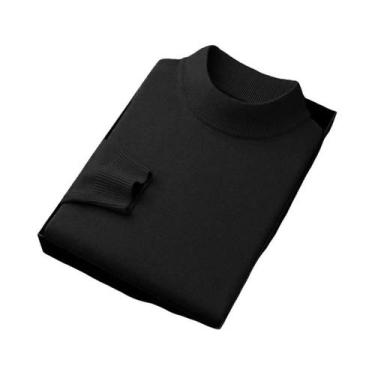 Imagem de Suéter Masculino De Tricô Gola Alta Quente Para Outono/Inverno Com Man