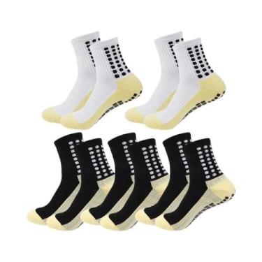 Imagem de Meias Atléticas Masculinas E Femininas, 5 Pares, Futebol, Basquete, Ru