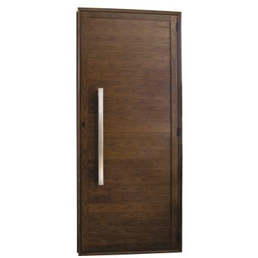 Imagem de Porta De Alumínio Lambril c/Puxador Direita Amadeirada