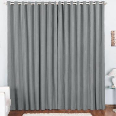 Imagem de Cortina Pryme 3 Metros Sala Quarto Em Oxford Para Varão - Cinza
