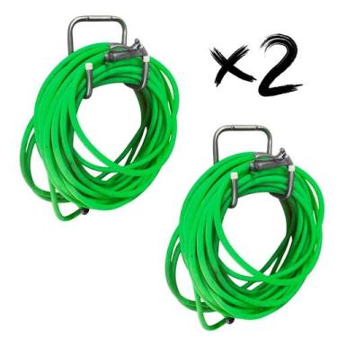 Imagem de Kit 2 Suporte Grande Reforçado Aço De Parede Enrolador Mangueira para 