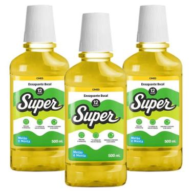 Imagem de Kit 3x Enxaguante Bucal Super 12h Melão e Menta 500ml - Cimed