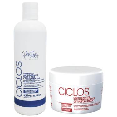 Imagem de Portier Ciclos Shampoo ANTIRESÍDUOS 500ml e Ciclos Mask Capilar 250g -