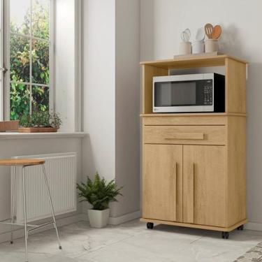 Imagem de Armário Multiuso Toronto com 2 Portas 1 Gaveta e Nicho para Micro-Onda