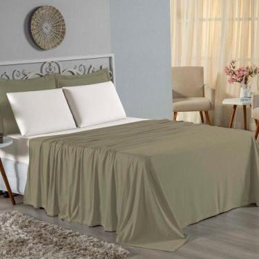 Imagem de Jogo De Cama Queen Nobre 4 Peças Lençol Com Elástico De 30cm De Altura