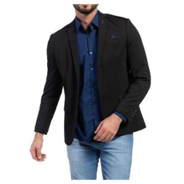 Imagem de Blazer Masculino Docthos Slim Liso Preto - 609226-Masculino