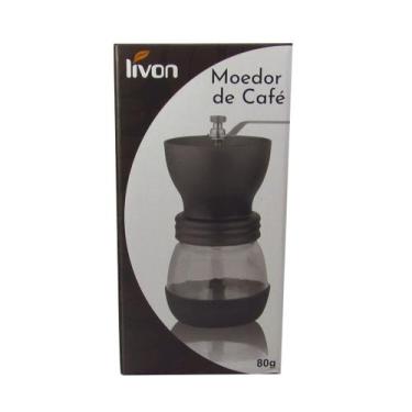 Imagem de Moedor de cafe manual de vidro 19cm - Livon