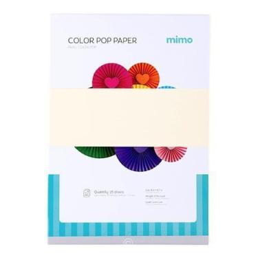 Imagem de Papel Color Pop Creme Baunilha Mimo - A4 - 180 gr - 25 unds