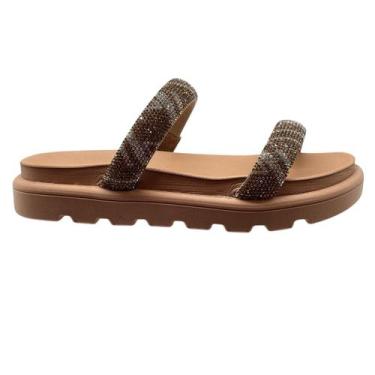 Imagem de Chinelo Tamanco Slide Flatform Venezza Strass Vizzano 6459.110.28509, 